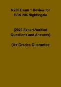 N206 Exam 1 Review PDF &vert; BSN 206 Nightingale College Nursing Study Guide