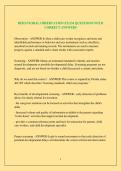 BEHAVIORAL OBSERVATION EXAM QUESTIONS WITH CORRECT ANSWERS