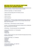 OHIO REAL ESTATE 2026 UPDATED SCRIPT EXAM QUESTIONS AND ANSWERS GRADED
