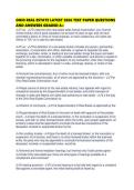 OHIO REAL ESTATE LATEST 2026 TEST PAPER QUESTIONS AND ANSWERS GRADED