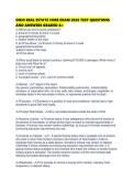 OHIO REAL ESTATE CORE EXAM 2026 TEST QUESTIONS AND ANSWERS GRADED