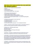 OHIO REAL ESTATE MAIN EXAMINATION 2026 QUESTIONS AND ANSWERS GRADED