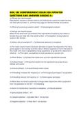 BIOL 320 COMPREHENSIVE EXAM 2026 UPDATED QUESTIONS AND ANSWERS GRADED