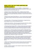 CEHRS LATEST 2026 TEST PAPER QUESTIONS AND ANSWERS GRADED