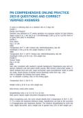 PN COMPREHENSIVE ONLINE PRACTICE 2023 B QUESTIONS AND CORRECT VERIFIED ANSWERS