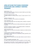 APEA 3P EXAM TEST BANK OVERVIEW QUESTIONS AND CORRECT VERIFIED ANSWERS