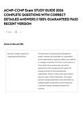 ACMP-CCMP Exam STUDY GUIDE 2026 COMPLETE QUESTIONS WITH CORRECT DETAILED ANSWERS &vert;&vert; 100&percnt; GUARANTEED PASS RECENT VERSION