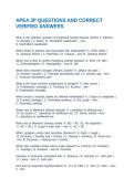 APEA 3P EXAM&colon; KEY QUESTIONS AND CORRECT VERIFIED ANSWERS