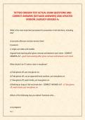 TATTOO OREGON TEST ACTUAL EXAM QUESTIONS AND  CORRECT ANSWERS &lbrack;DETAILED ANSWERS&rsqb; 2026 UPDATED  VERSION &vert;ALREADY GRADED A&plus;