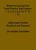 Sterile Processing Final Exam Practice PDF &vert; CRCST Chapters 1-13 Study Guide