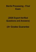 Sterile Processing Final Exam PDF &vert; CRCST Study Guide & Practice Test