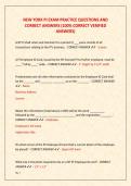 NEW YORK PI EXAM PRACTICE QUESTIONS AND  CORRECT ANSWERS &lpar;100&percnt; CORRECT VERIFIED  ANSWERS&rpar;