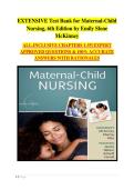 Maternal&ndash;Child Nursing Test Bank &lpar;6th Edition&rpar; &vert; Chapters 1&ndash;55 Complete Study Companion &mdash; Realistic Practice Questions&comma; Accurate Answer Keys&comma; and Clear Rationales for Confident Exam Preparation