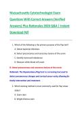 Massachusetts Cytotechnologist Exam  Questions With Correct Answers &lpar;Verified  Answers&rpar; Plus Rationales 2026 Q&A &vert; Instant  Download Pdf 