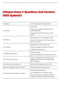 Lifespan Exam 3 Questions And Answers 2026 Update&excl;&excl;&excl;