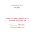 FIN3702 ASSESSMENT 2 SEM 1 OF 2026 EXPECTED SOLUTIONS