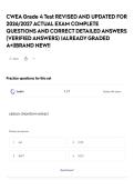 CWEA Grade 4 Test REVISED AND UPDATED FOR 2026&sol;2027 ACTUAL EXAM COMPLETE QUESTIONS AND CORRECT DETAILED ANSWERS &lpar;VERIFIED ANSWERS&rpar; &vert;ALREADY GRADED A&plus;&vert;&vert;BRAND NEW&excl;&excl;