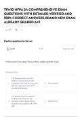 TFM10 NFPA 24 COMPREHENSIVE EXAM QUESTIONS WITH DETAILED VERIFIED AND 100&percnt; CORRECT ANSWERS BRAND NEW EXAM ALREADY GRADED A&plus;&excl;&excl;