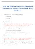 NURS 440 Midterm Practice Test Question and Correct Answers &lpar;Verified Answers&rpar; 2026 Update &vert; Graded A&plus;
