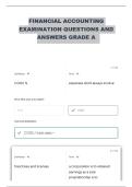 Financial Accounting CLEP Test Questions and answers graded A