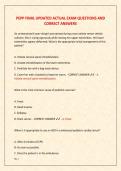 PEPP Final Exam Prep 2026&colon; Updated Actual Questions & Answers