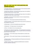 MBA 601 LATEST 2026 TEST PAPER QUESTIONS AND ANSWERS GRADED