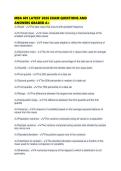 MBA 601 LATEST 2026 EXAM QUESTIONS AND ANSWERS GRADED