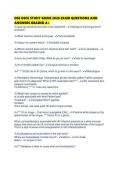 DSE OSCE STUDY GUIDE 2026 EXAM QUESTIONS AND ANSWERS GRADED