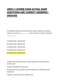 USPA C LICENSE EXAM ACTUAL EXAM QUESTIONS AND CORRECT ANSWERS&vert; UPDATED