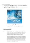 Federal Tax Research 12th Edition by Roby Sawyers Solution Manual &vert;ISBN&colon; 9780357366387&vert; Guide A&plus;