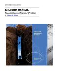 Financial Statement Analysis 13th Edition by Charles H&period; Gibson Solution Manual &vert;ISBN&colon; 9781133189404&vert; Guide A&plus;
