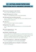 CS 1 ACTUAL EXAM PAPER 2026 QUESTIONS WITH ANSWERS GRADED A&plus;