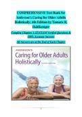Complete Study Companion for Anderson&rsquo;s Holistic Care of Older Adults &lpar;6th Edition&rpar; &vert; Comprehensive Test Bank with Exam-Focused Questions&comma; Accurate Answers & Simplified Rationales