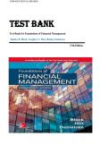 Foundations of Financial Management 17th edition by Stanley Block Test Bank &vert;ISBN&colon; 9781260290813&vert; Guide A&plus;