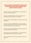 MHA 706 FINANCIAL MANAGEMENT MIDTERM EXAM  2026 QUESTIONS AND CORRECT ANSWERS &lpar;100&percnt;  CORRECT VERIFIED ANSWERS&rpar; 