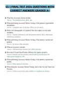 CS 1 FINAL TEST 2026 QUESTIONS WITH CORRECT ANSWERS GRADED A&plus;