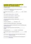 CALIFORNIA BARBER MAIN EXAMINATION 2026 QUESTIONS AND ANSWERS GRADED