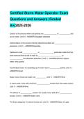 certified&lowbar;storm&lowbar;water&lowbar;operator&lowbar;exam&lowbar;Questions and Answers &lpar;Graded A&plus;&rpar;2025-2026&period;