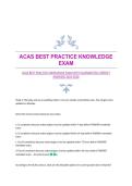 ACAS BEST PRACTICE KNOWLEDGE EXAM WITH GUARANTEED CORRECT ANSWERS 2025-2026