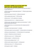 CALIFORNIA BARBER EVALUATION EXAM 2026 QUESTIONS AND ANSWERS GRADED