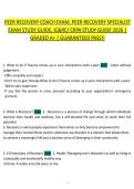 Peer Recovery Specialist Certification Exam 2026&colon; 100&plus;Complete Q&A &ndash; SAMHSA Dimensions&comma; Ethics&comma; Trauma-Informed Care &vert; Graded A&plus; &vert; Guaranteed Pass