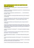 BCOT COMPREHENSIVE EXAM 2026 QUESTIONS AND ANSWERS GRADED