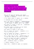 PORTAGE LEARNING BIOCHEMISTRY 210&colon; MODULE 1 EXAM - THE AMAZING WORLD OF BIOCHEMISTRY QUESTIONS AND ANSWERS