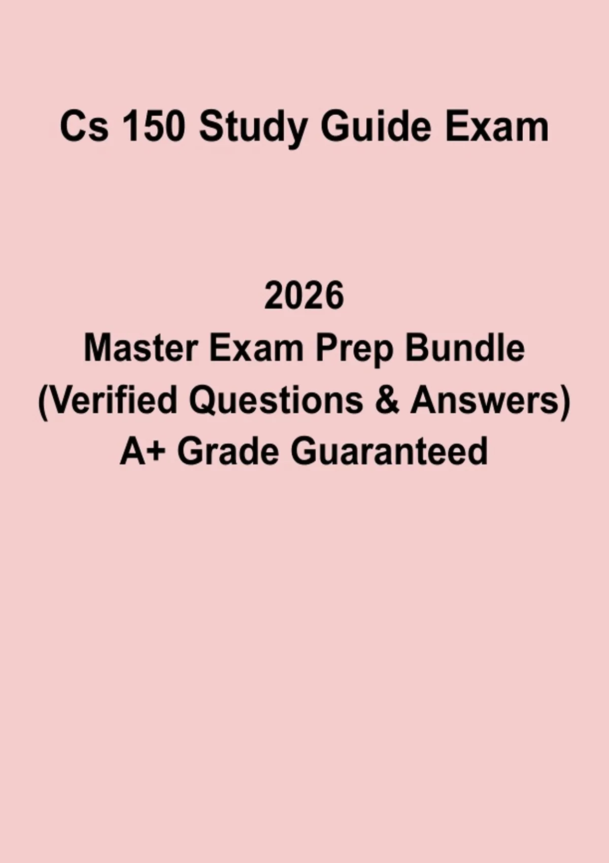 CS 150 Exam Study Guide PDF | Complete Computer Science Notes - Cs 150 ...