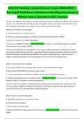 HESI A2 Reading Comprehension Exam &lpar;2026&sol;2027&rpar; &ndash; Nursing & Healthcare Admissions Reading Assessment &vert; Newest Actual Questions with Answers