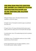 CSBI HFMA EXAM PRACTICE QUESTIONS AND ANSWERS 2023 COMPLETE SOLUTION CERTIFICATION EVALUATION 2026 SOLVED QUESTIONS AND SOLUTIONS GRADED A&plus;