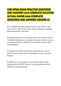 CSBI HFMA EXAM PRACTICE QUESTIONS AND ANSWERS 2023 COMPLETE SOLUTION ACTUAL PAPER 2026 COMPLETE QUESTIONS AND ANSWERS GRADED A&plus;