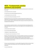 HESI - Fundamentals practice  questions and answers