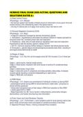 NCMHCE FINAL EXAM 2026 ACTUAL QUESTIONS AND SOLUTIONS RATED