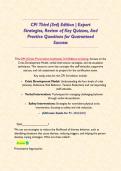 CPI Third &lpar;3rd&rpar; Edition &vert; Expert Strategies&comma; Review of Key Quizzes&comma; And Practice Questions for Guaranteed Success 